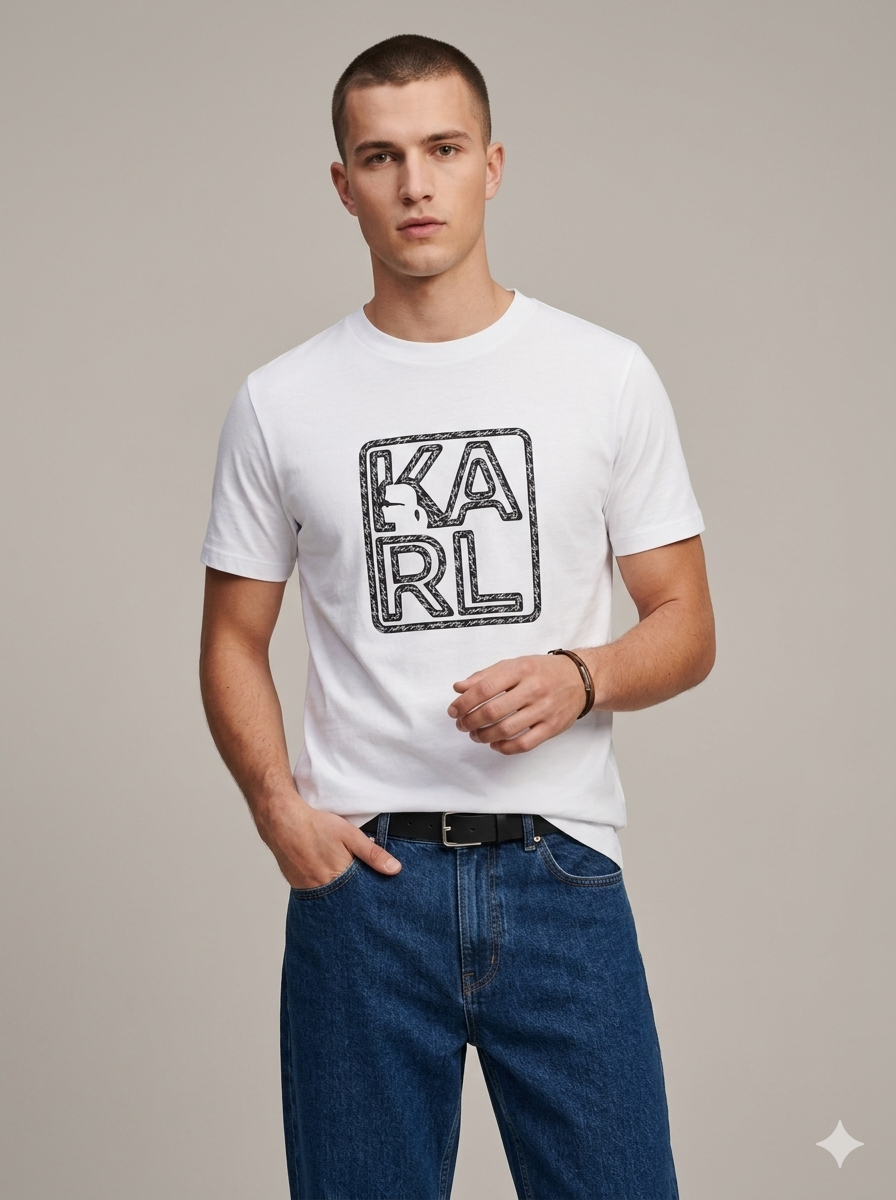 CAMISETA KARL LAGERFELD COLECCION ORIGINAL BLANCO C0279
