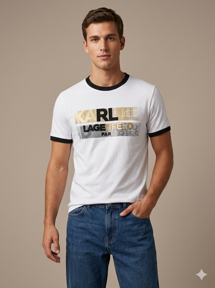 CAMISETA KARL LAGERFELD COLECCION ORIGINAL BLANCO C0281