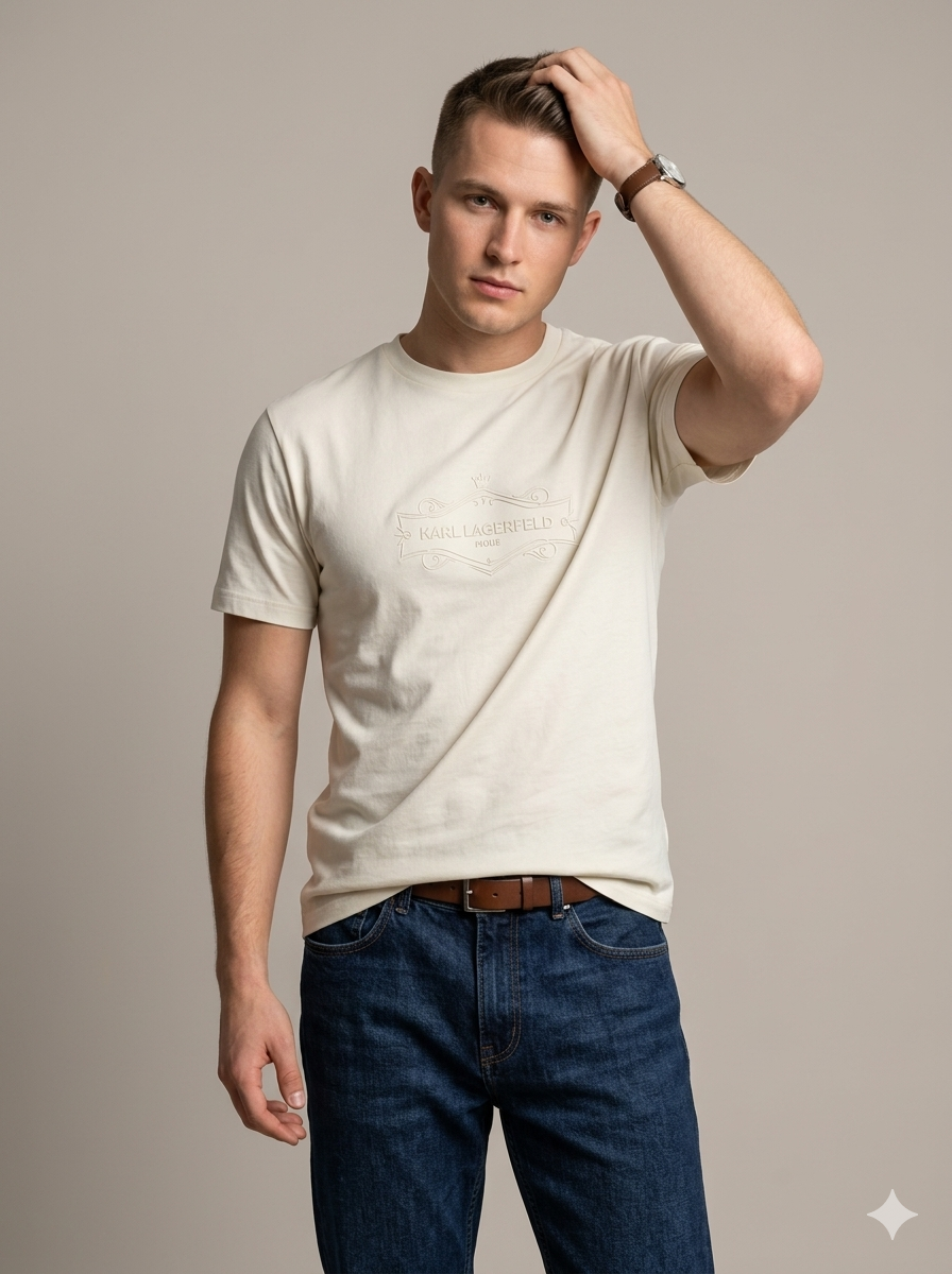 CAMISETA KARL LAGERFELD COLECCION ORIGINAL BEIGE