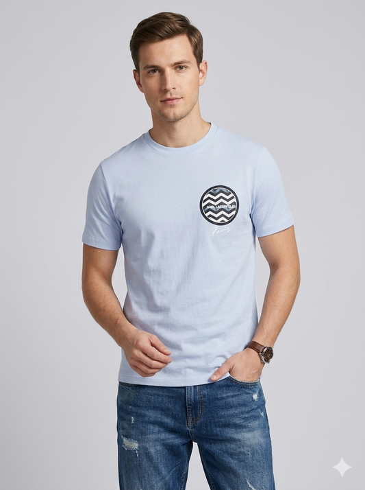 CAMISETA KARL LAGERFELD COLECCION ORIGINAL AZUL CLARO
