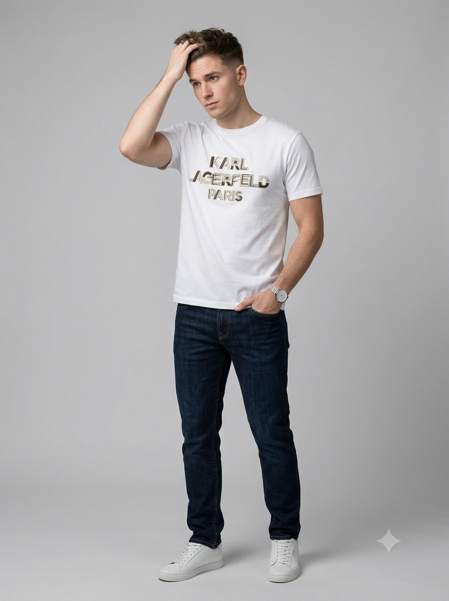 CAMISETA KARL LAGERFELD COLECCION ORIGINAL BLANCO C0288