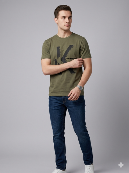 CAMISETA KARL LAGERFELD COLECCION ORIGINAL VERDE MUSGO C0289