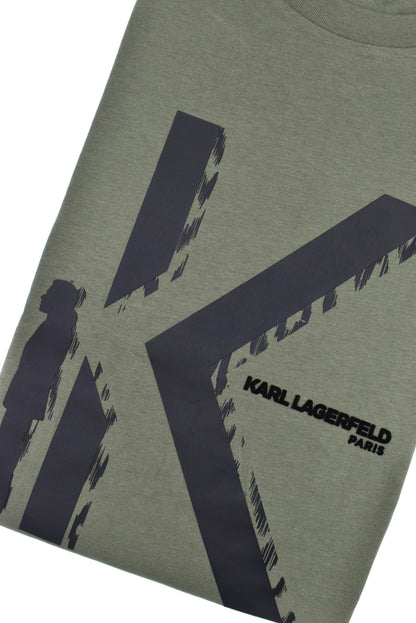 CAMISETA KARL LAGERFELD COLECCION ORIGINAL VERDE MUSGO C0289