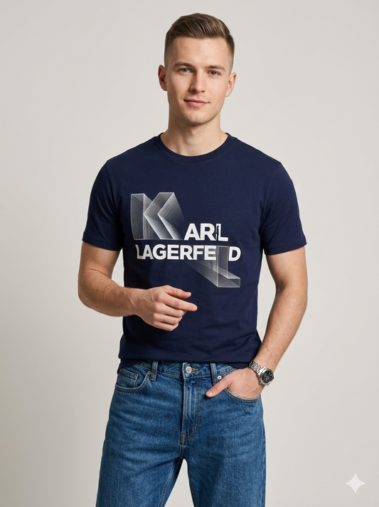 CAMISETA KARL LAGERFELD COLECCION ORIGINAL AZUL COBALTO OSCURO