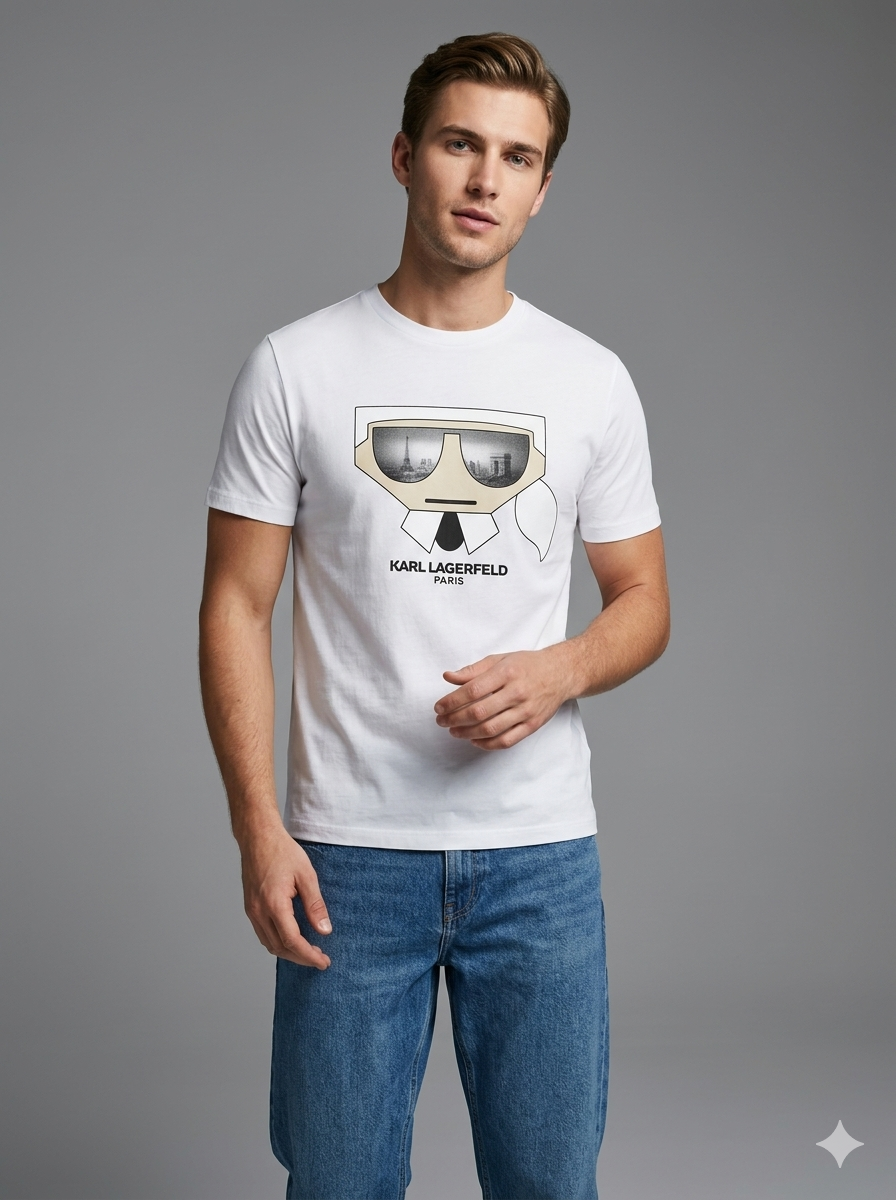 CAMISETA KARL LAGERFELD COLECCION ORIGINAL BLANCO C0294