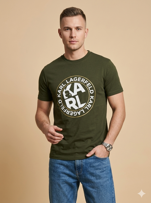 CAMISETA KARL LAGERFELD COLECCION ORIGINAL VERDE MUSGO C0296