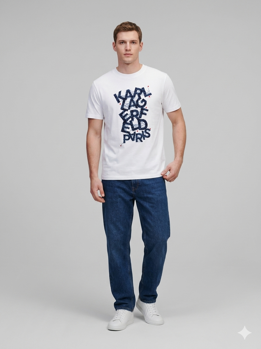 CAMISETA KARL LAGERFELD COLECCION ORIGINAL BLANCO C0297