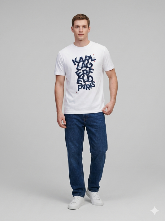 CAMISETA KARL LAGERFELD COLECCION ORIGINAL BLANCO C0297