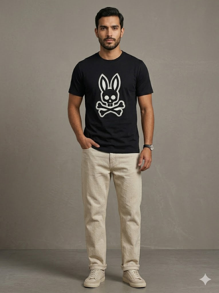 CAMISETA PSYCHO BUNNY COLECCION ORIGINAL NEGRO