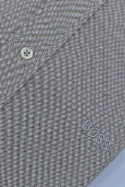 CAMISA MANGA LARGA HUGO BOSS BEIGE