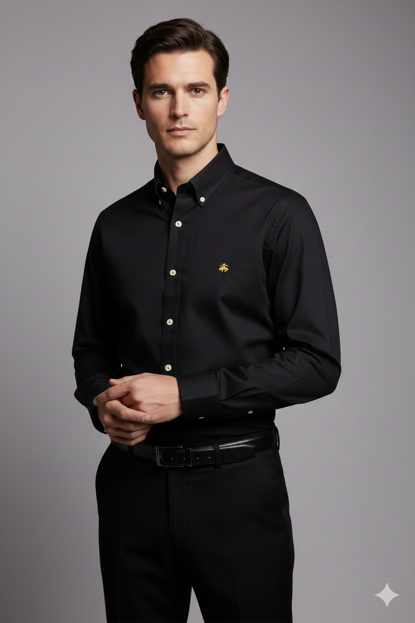 CAMISA MANGA LARGA BROOKS BROTHERS NEGRO