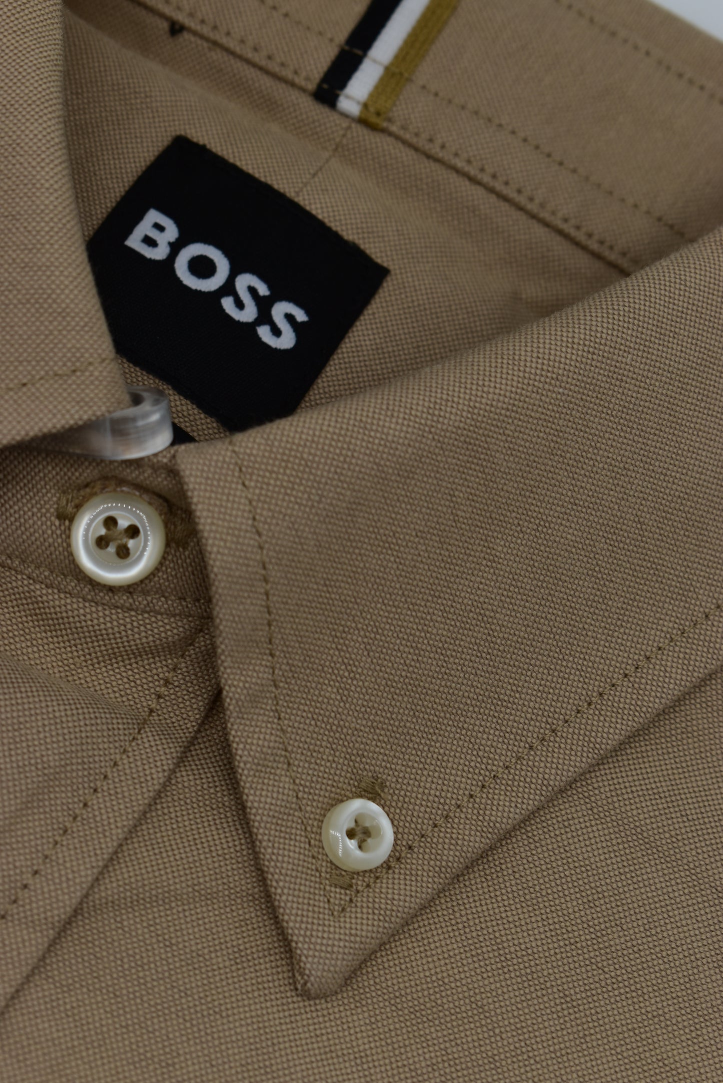 CAMISA MANGA LARGA HUGO BOSS CAFE CLARO