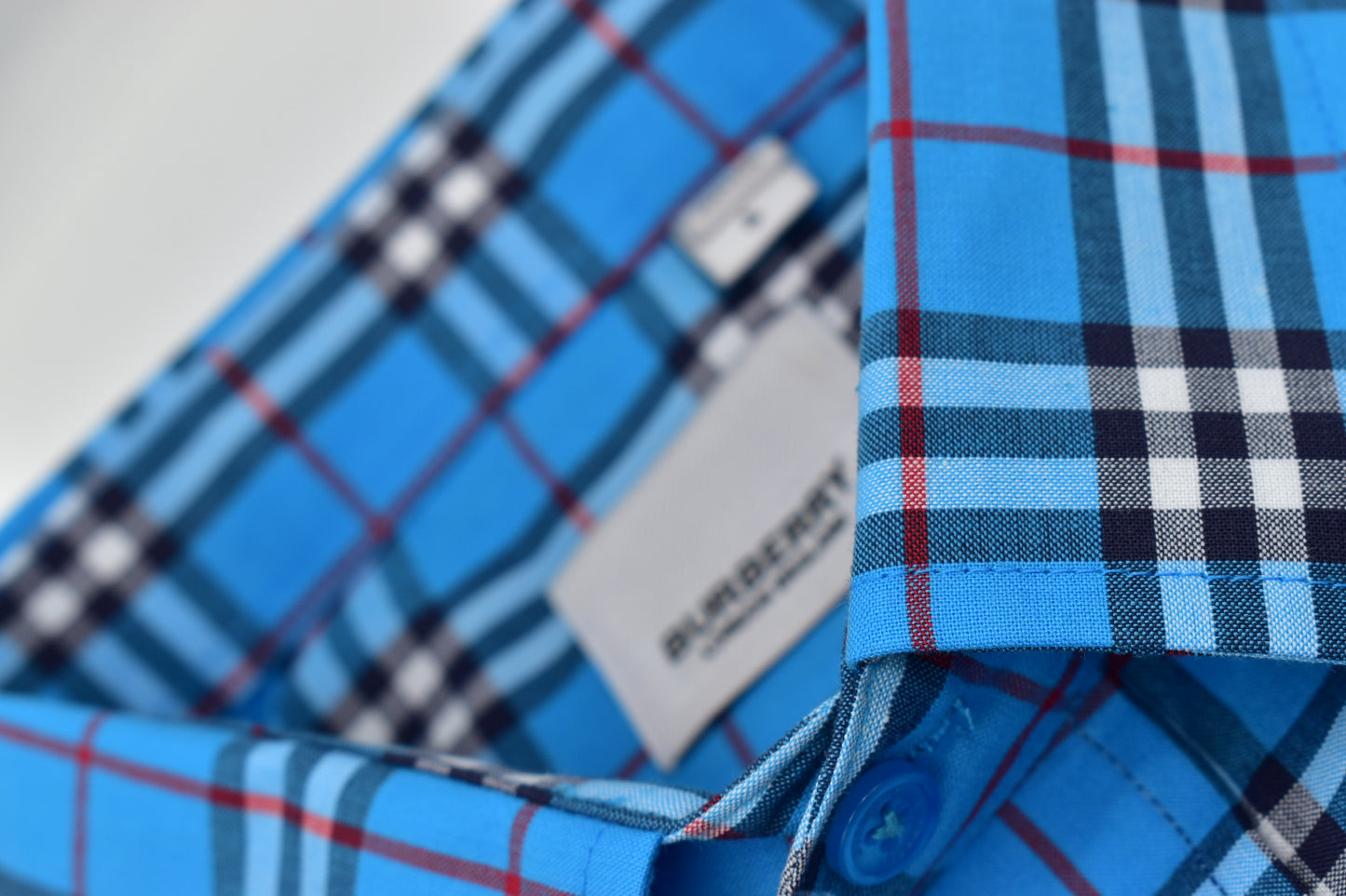 CAMISA MANGA LARGA BURBERRY CUADROS AZUL OSCURO