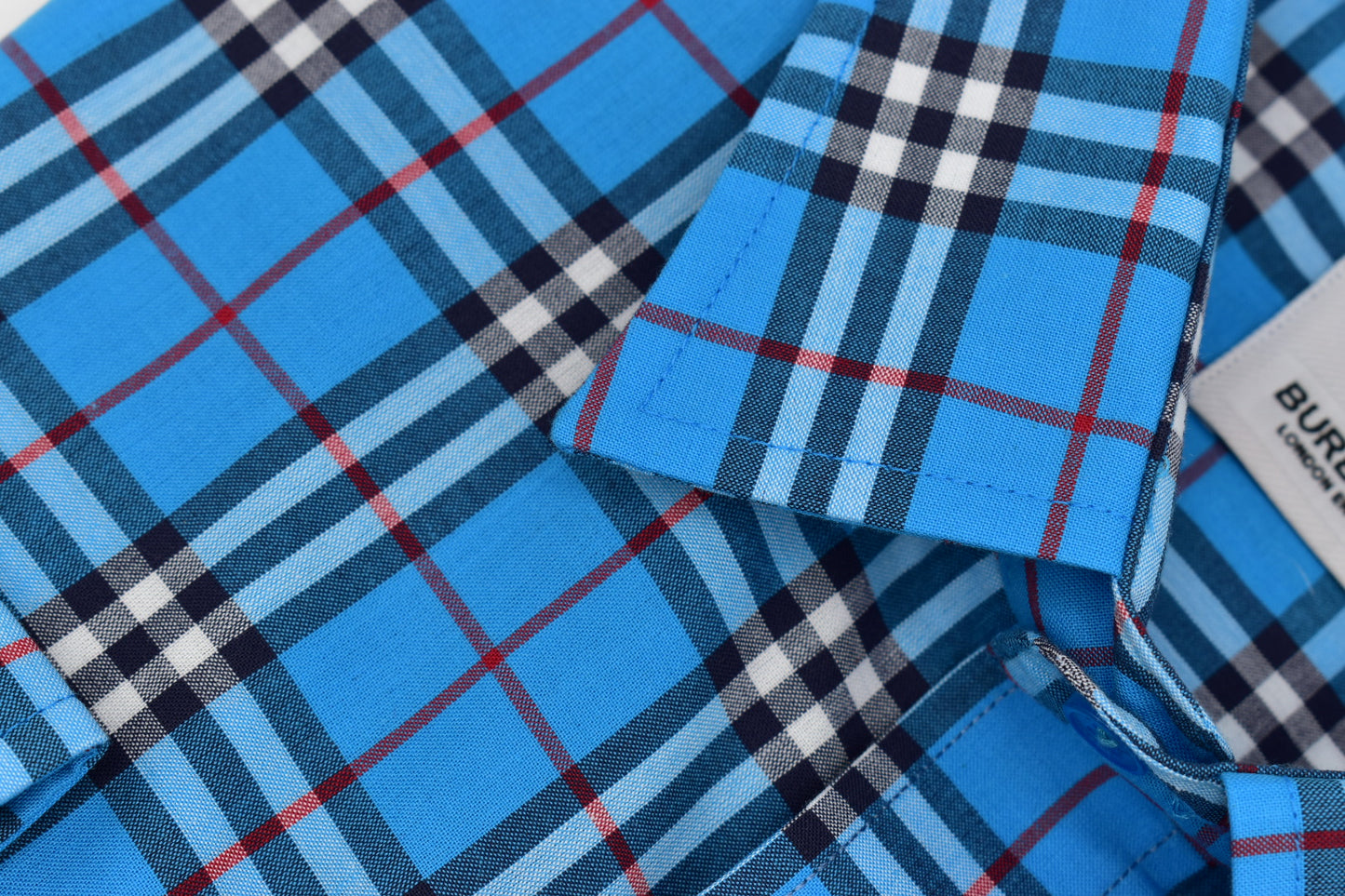 CAMISA MANGA LARGA BURBERRY CUADROS AZUL OSCURO
