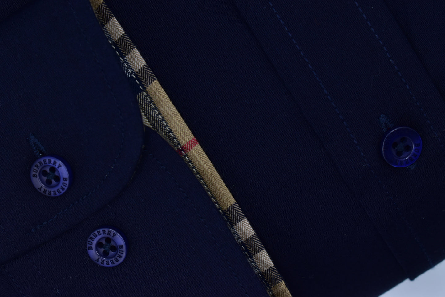 CAMISA MANGA LARGA BURBERRY AZUL OSCURO