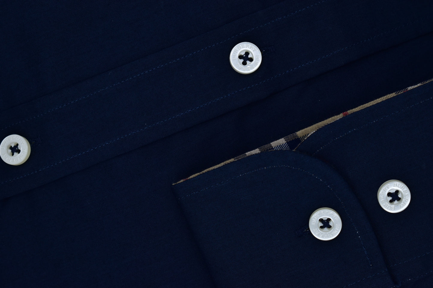 CAMISA MANGA LARGA BURBERRY AZUL OSCURO