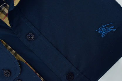CAMISA MANGA LARGA BURBERRY AZUL OSCURO