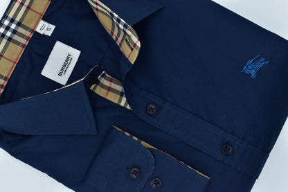 CAMISA MANGA LARGA BURBERRY AZUL OSCURO