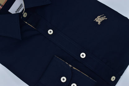 CAMISA MANGA LARGA BURBERRY AZUL OSCURO