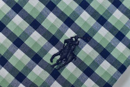 CAMISA MANGA LARGA POLO RALPH LAUREN  (PRL) VERDE MENTA CUADRO AZUL OSCURO