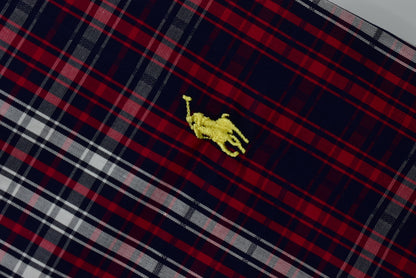 CAMISA MANGA LARGA POLO RALPH LAUREN  (PRL) ROJO RAYAS AZUL OSCURO
