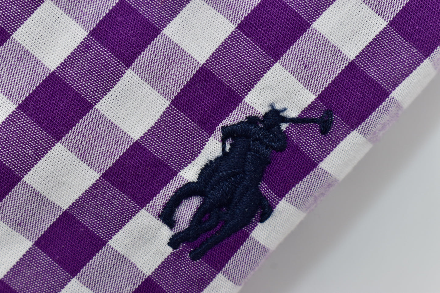 CAMISA MANGA LARGA POLO RALPH LAUREN  (PRL) MORADO CUADROS BLANCO