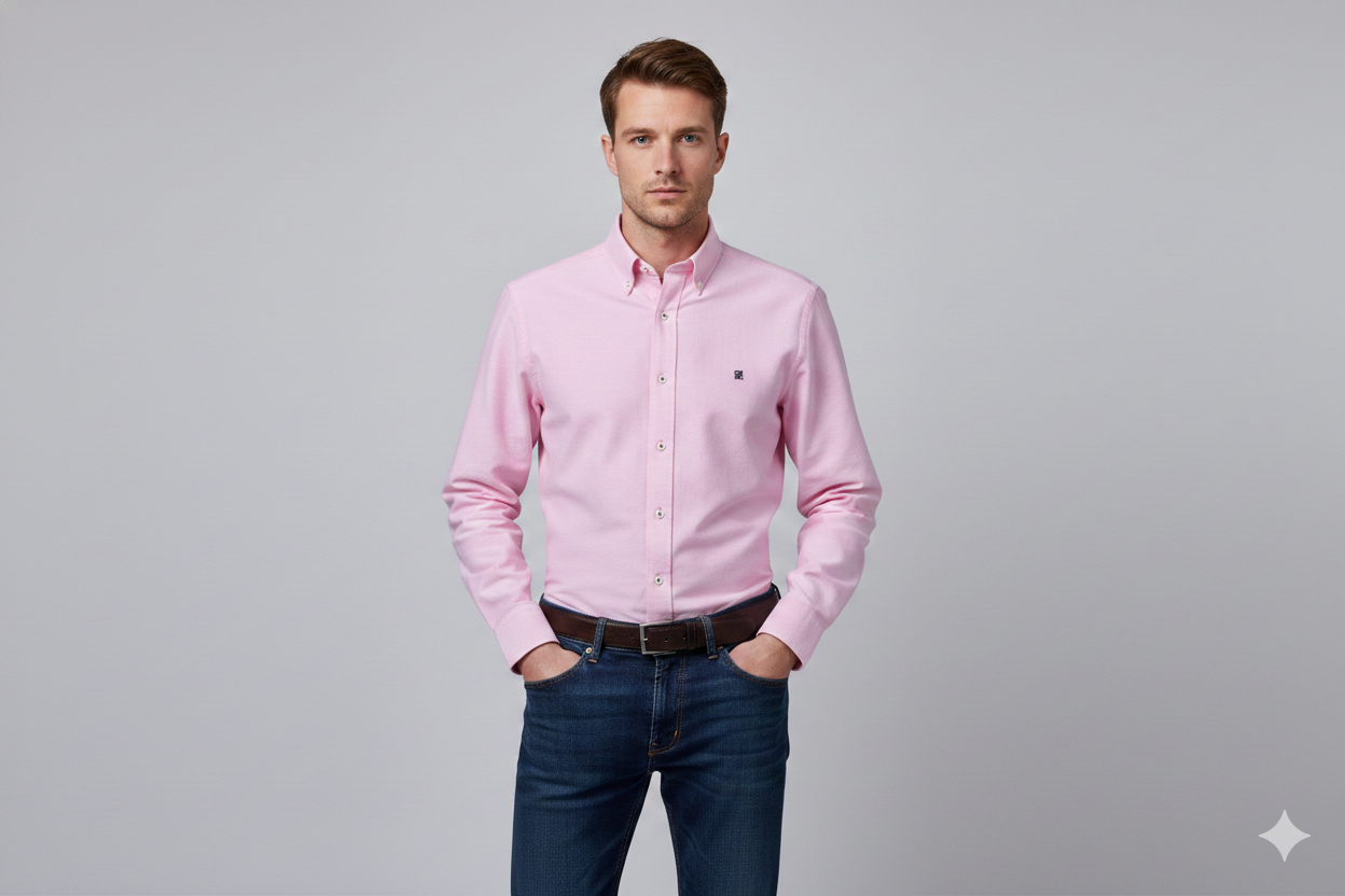 CAMISA MANGA LARGA CAROLINA HERRERA ROSA ESTANDAR