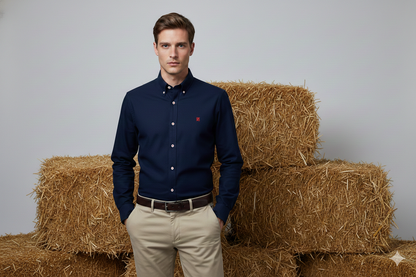 CAMISA MANGA LARGA CAROLINA HERRERA AZUL OSCURO