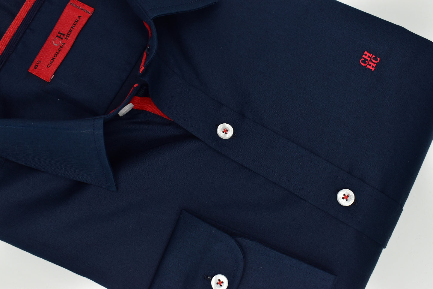 CAMISA MANGA LARGA CAROLINA HERRERA AZUL OSCURO