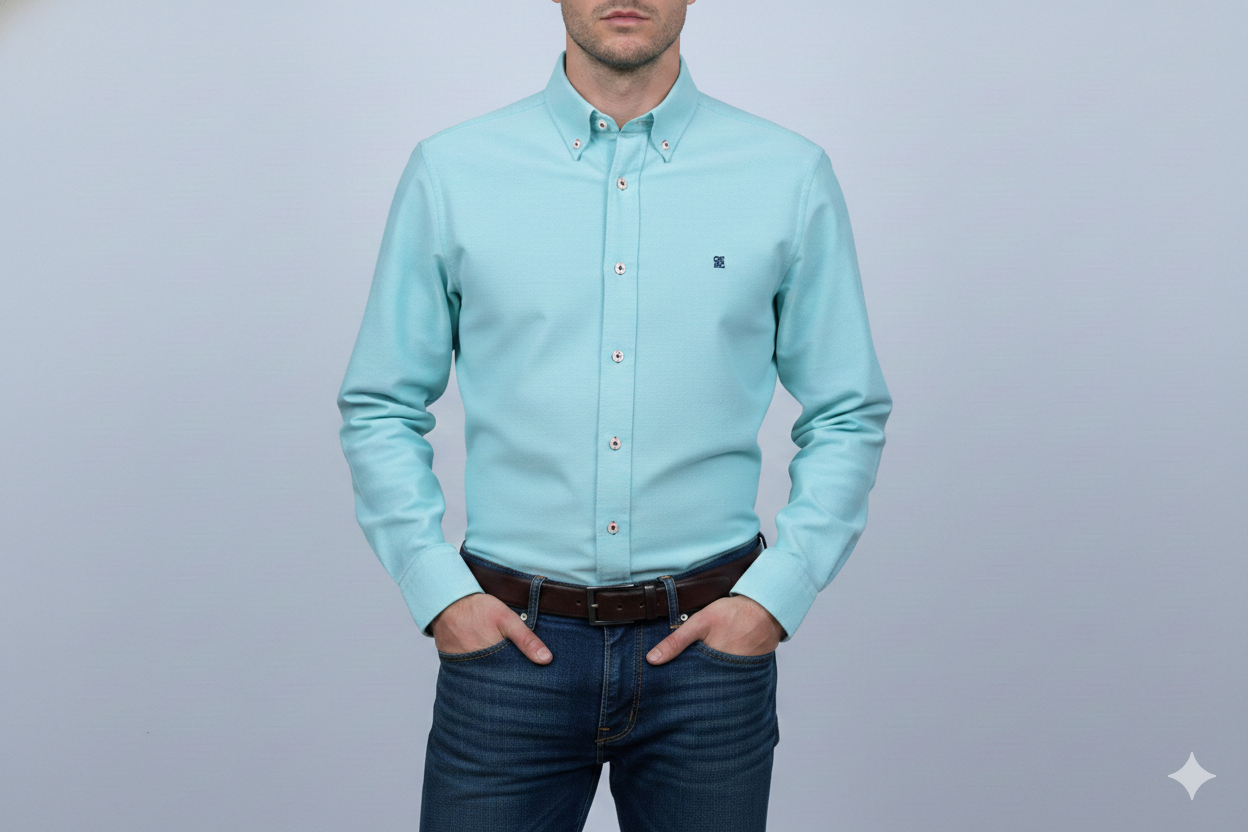 CAMISA MANGA LARGA CAROLINA HERRERA VERDE MENTA