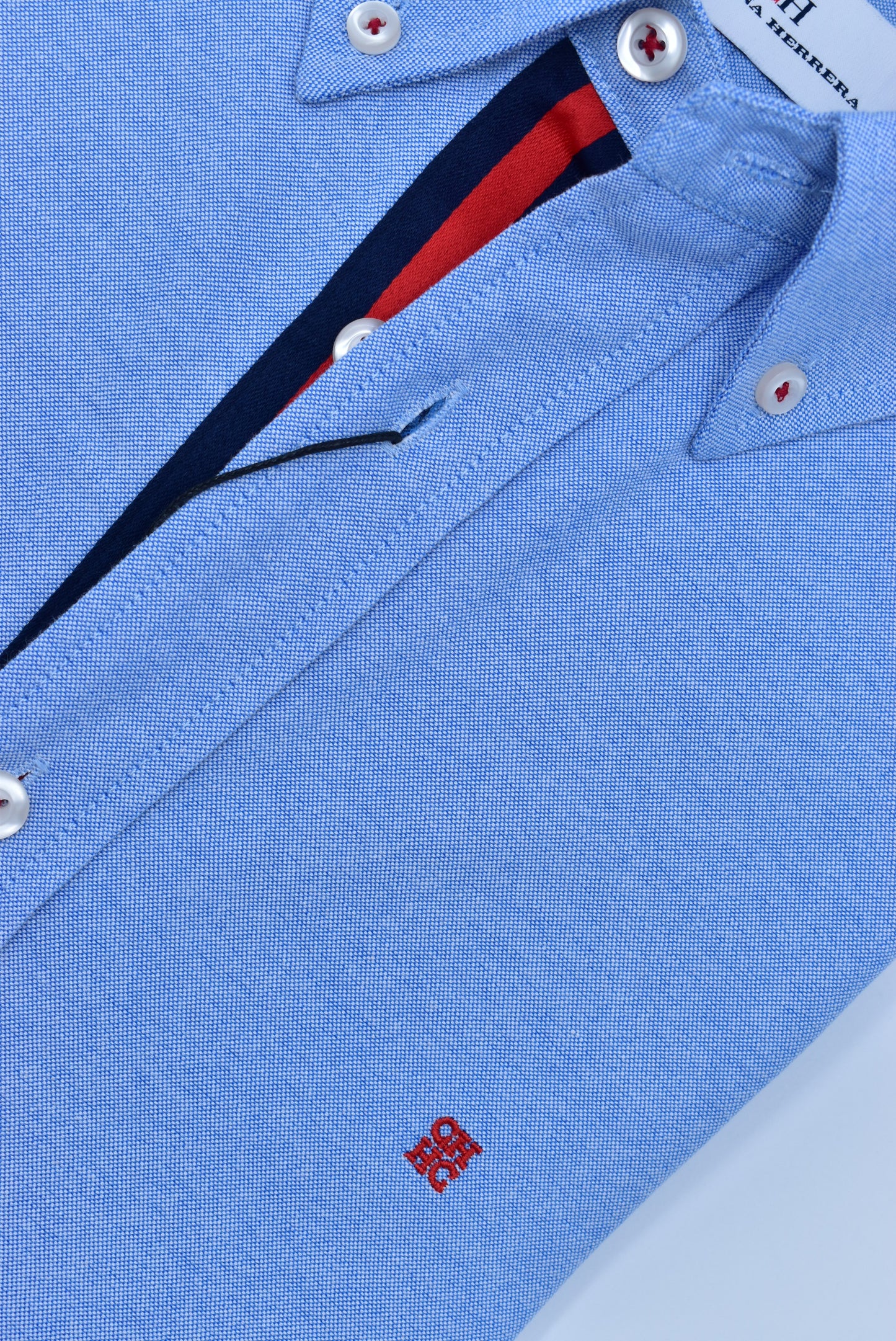 CAMISA MANGA LARGA CAROLINA HERRERA AZUL MAJORELLE