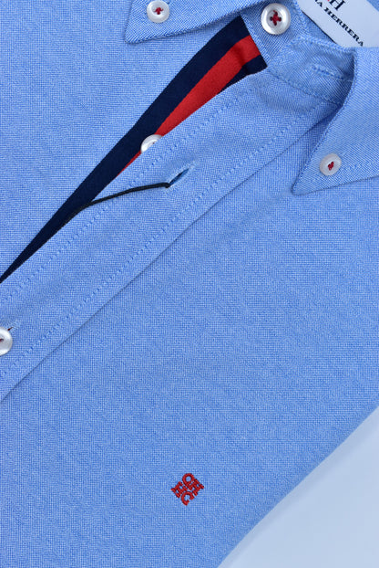 CAMISA MANGA LARGA CAROLINA HERRERA AZUL MAJORELLE
