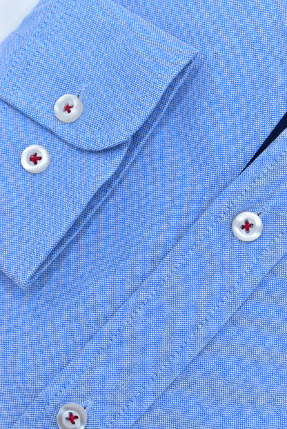 CAMISA MANGA LARGA CAROLINA HERRERA AZUL MAJORELLE