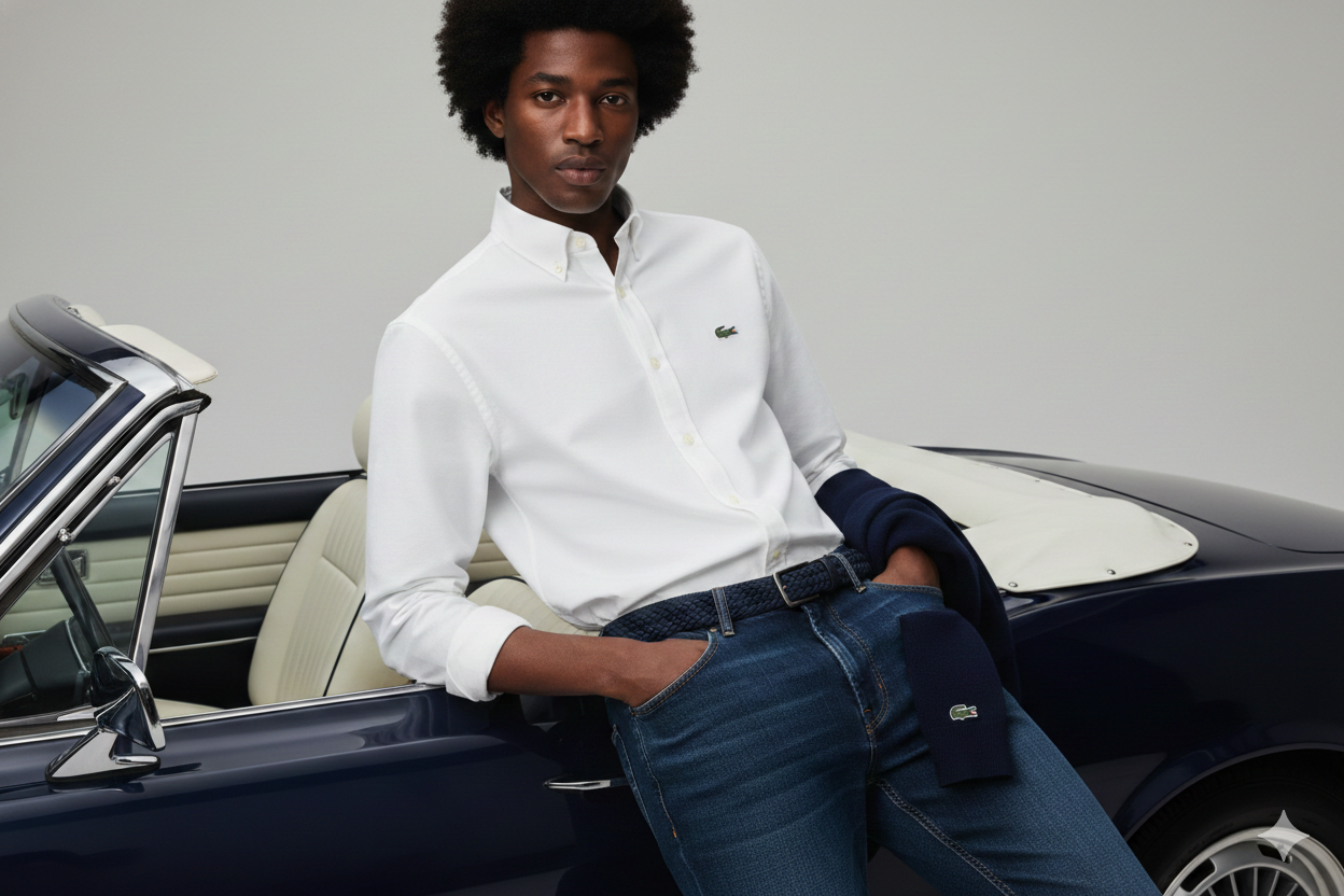 CAMISA MANGA LARGA LACOSTE (LAC) BLANCO
