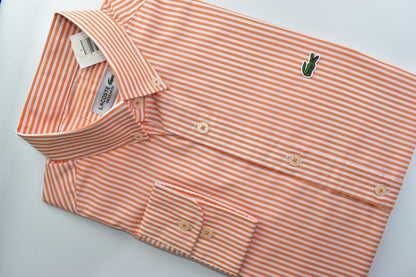 CAMISA MANGA LARGA LACOSTE (LAC) NARANJA RAYAS