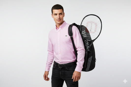 CAMISA MANGA LARGA LACOSTE (LAC) ROSADO CUADROS