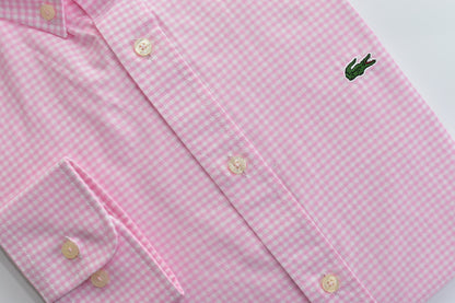 CAMISA MANGA LARGA LACOSTE (LAC) ROSADO CUADROS