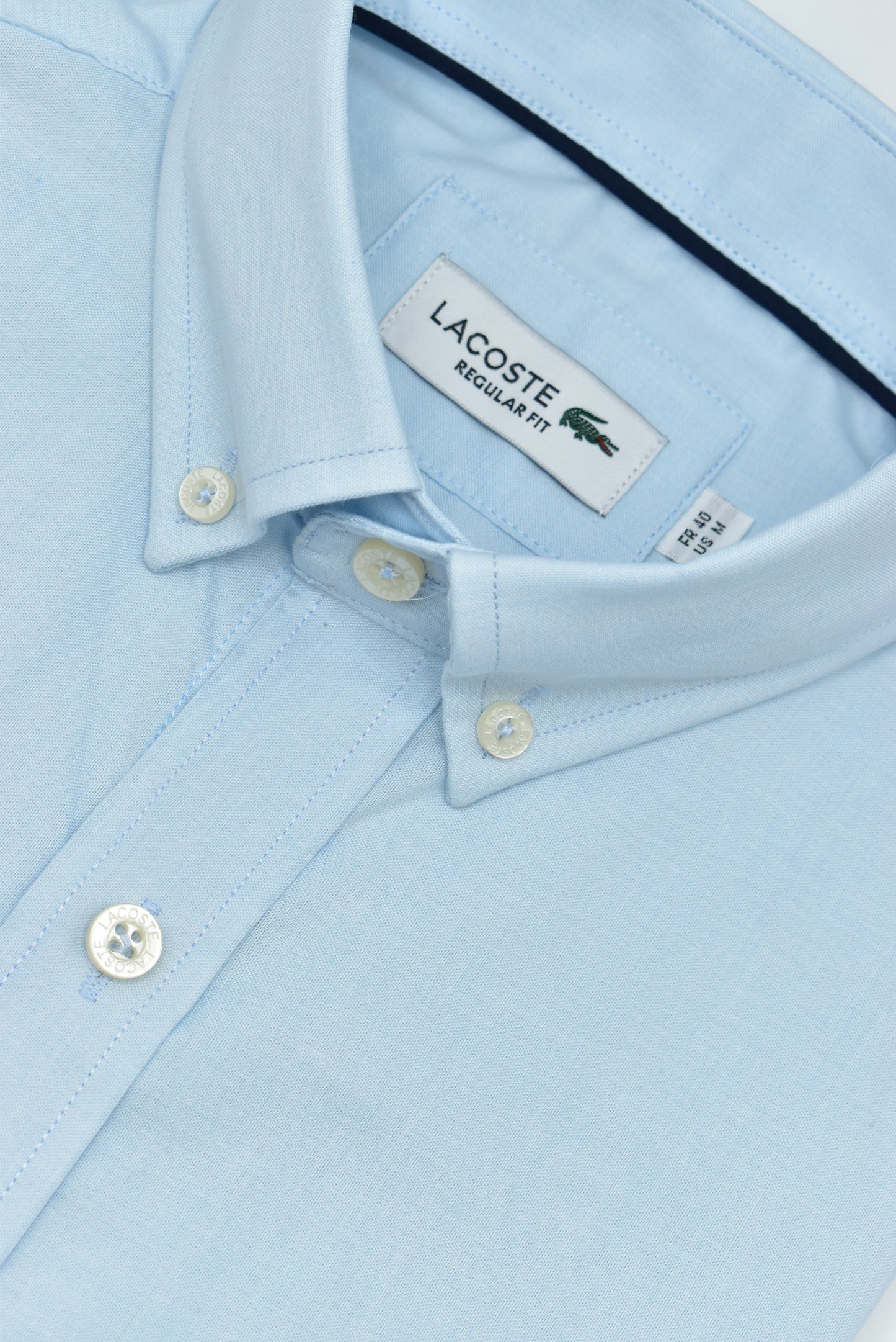 CAMISA MANGA LARGA LACOSTE (LAC) AZUL PASTEL