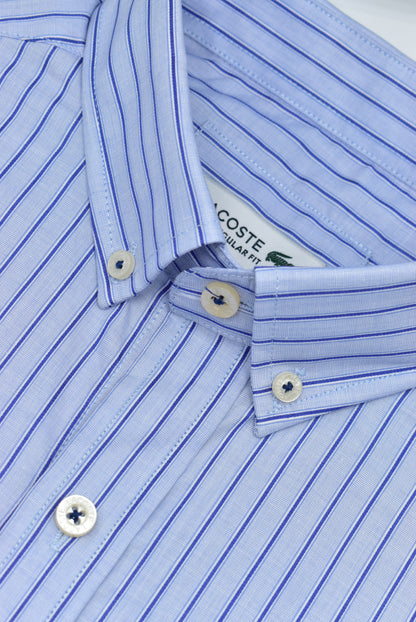 CAMISA MANGA LARGA LACOSTE (LAC) AZUL RAYAS AZUL REY
