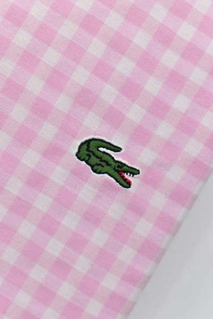 CAMISA MANGA LARGA LACOSTE (LAC) BLANCO Y ROSADO