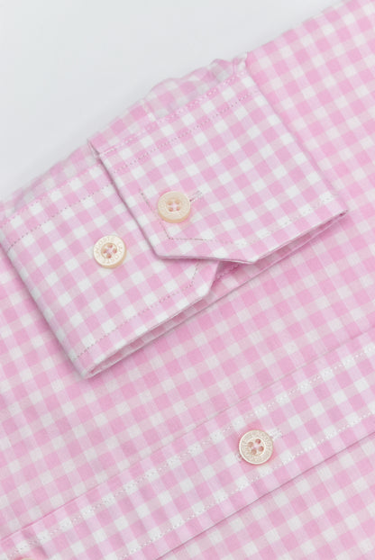 CAMISA MANGA LARGA LACOSTE (LAC) BLANCO Y ROSADO