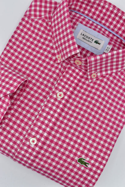 CAMISA MANGA LARGA LACOSTE (LAC) ROSADO