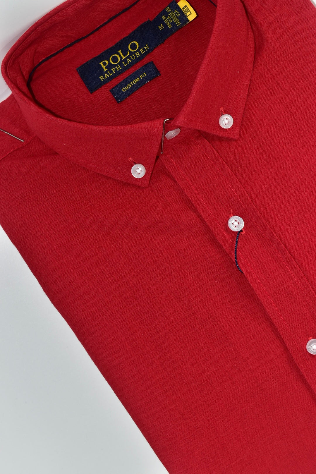 CAMISA MANGA LARGA POLO RALPH LAUREN  (PRL) ROJO SANGRE