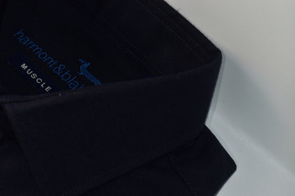 CAMISA MANGA LARGA HARMONT&BLAINE AZUL OSCURO