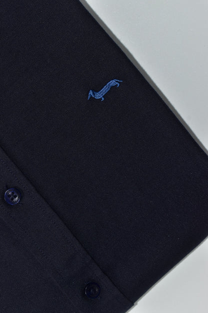 CAMISA MANGA LARGA HARMONT&BLAINE AZUL OSCURO