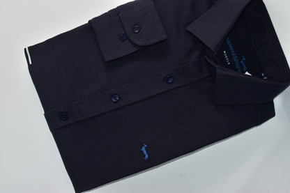 CAMISA MANGA LARGA HARMONT&BLAINE AZUL OSCURO