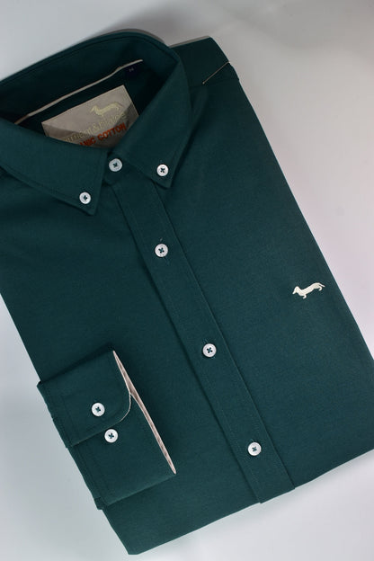CAMISA MANGA LARGA HARMONT&BLAINE (HBL) VERDE ESMERALDA