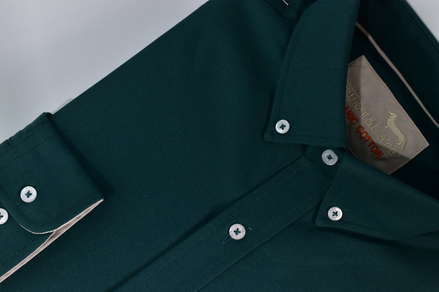 CAMISA MANGA LARGA HARMONT&BLAINE (HBL) VERDE ESMERALDA