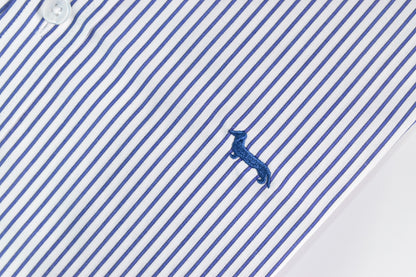 CAMISA MANGA LARGA HARMONT&BLAINE (HBL) BLANCO RAYAS AZUL MAYA