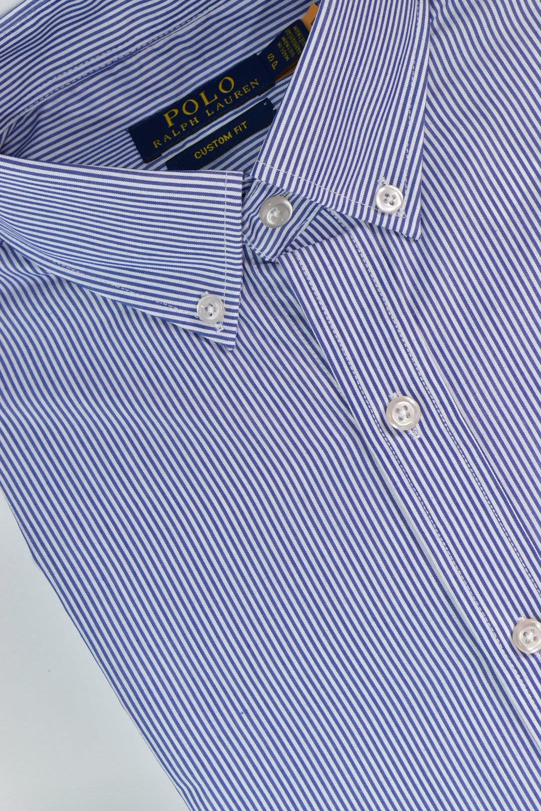 CAMISA MANGA LARGA POLO RALPH LAUREN  (PRL) BLANCO RAYAS AZUL REY